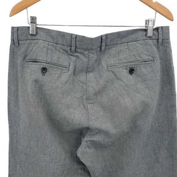 Banana Republic Mens Straight Leg Chambray Cotton Chino Pants Gray Size‎ 34/34 - Picture 4 of 9